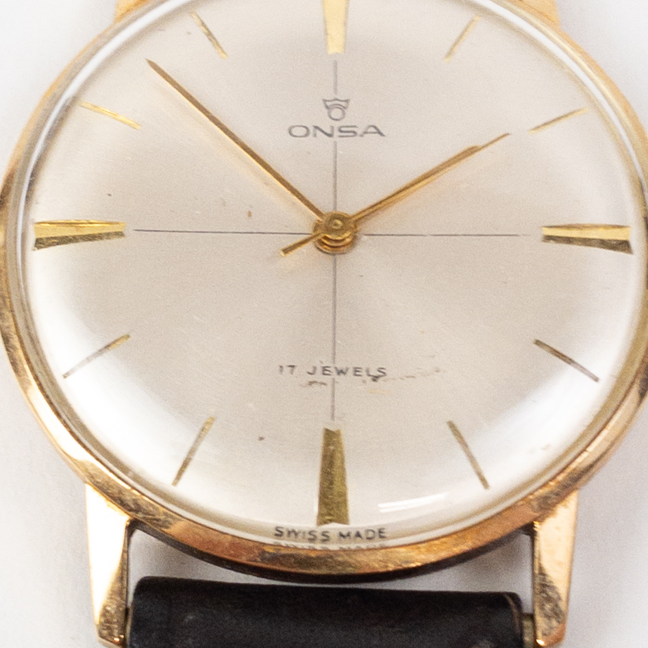 Onsa 14K Gold VIntage Wristwatch NEEDS REPAIR