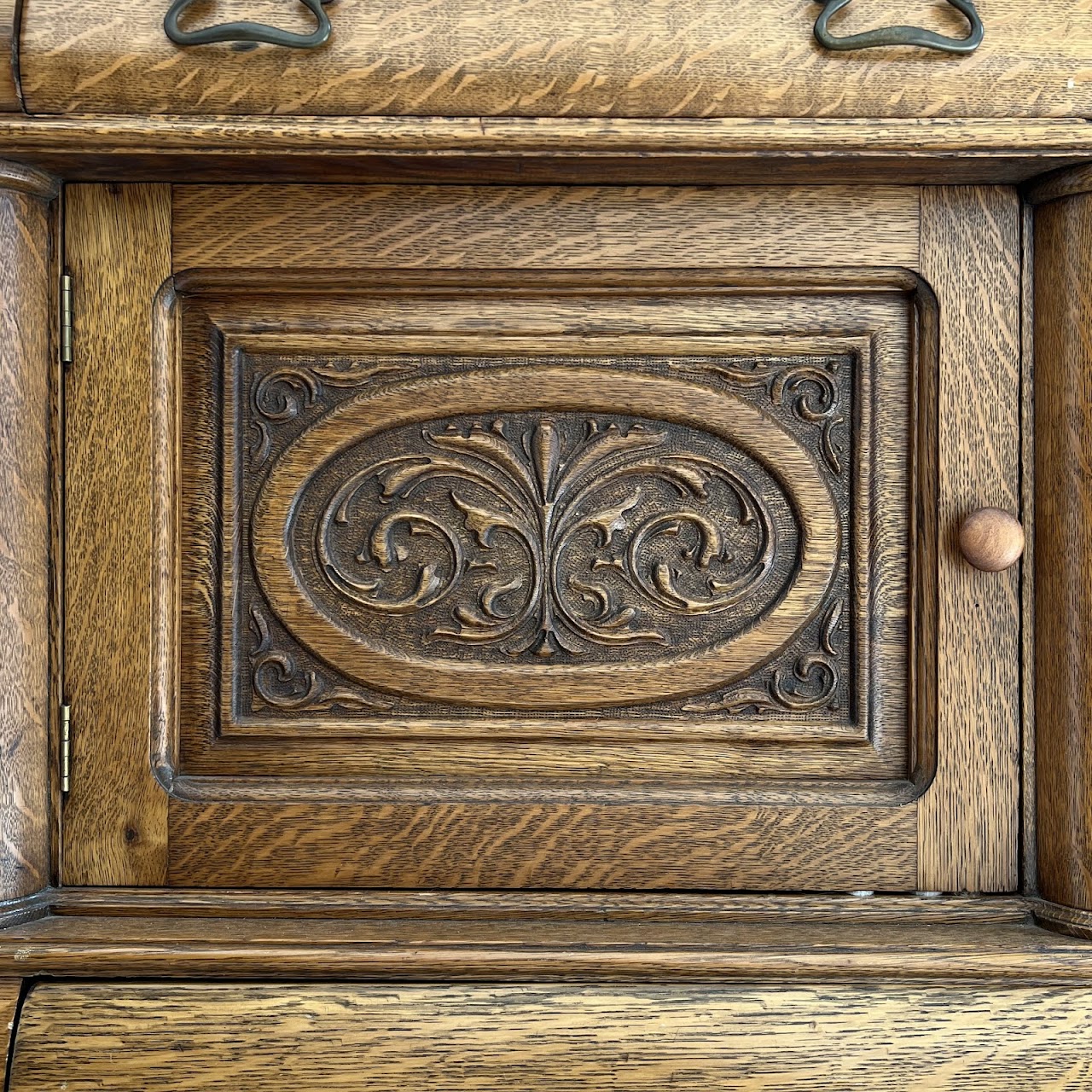 American Tiger Oak Antique Sideboard Server