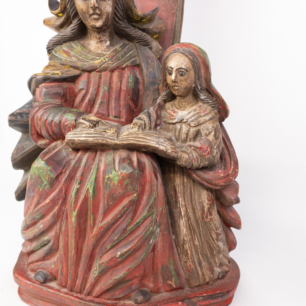 Hand Carved Wood Religious Statue