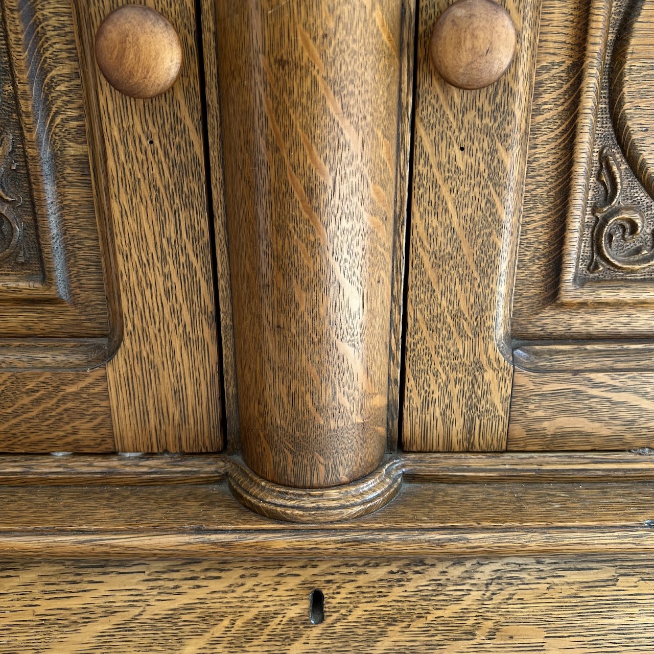 American Tiger Oak Antique Sideboard Server