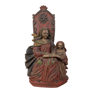 Hand Carved Wood Religious Statue