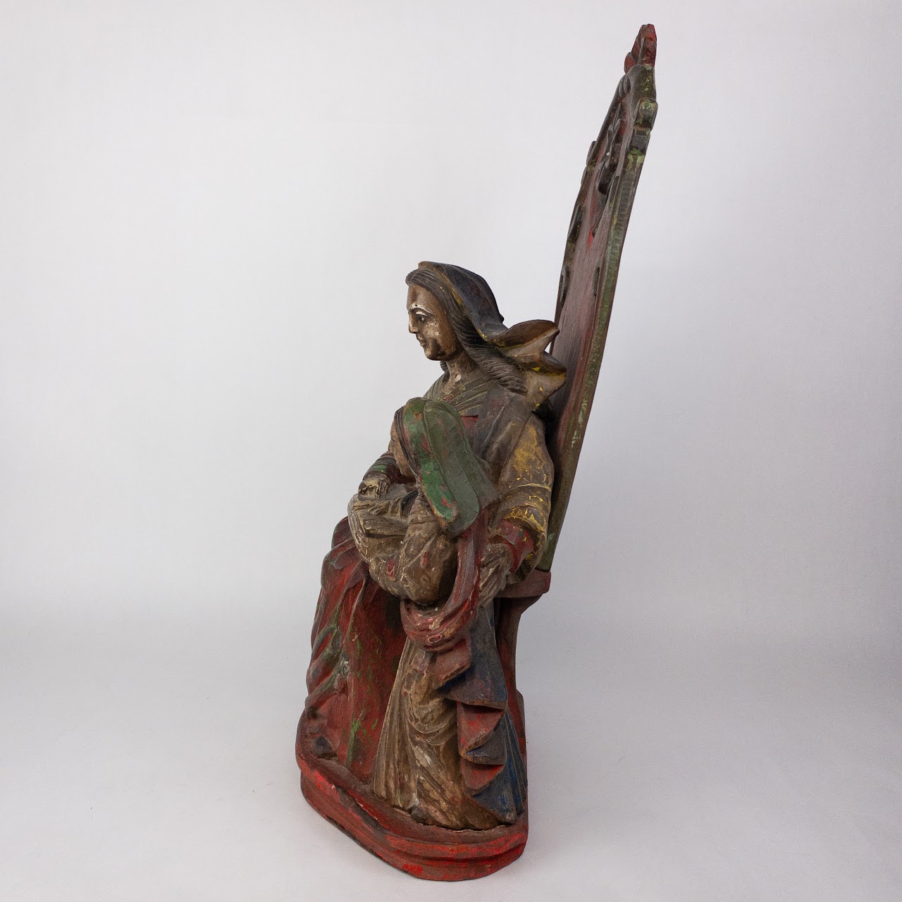 Hand Carved Wood Religious Statue