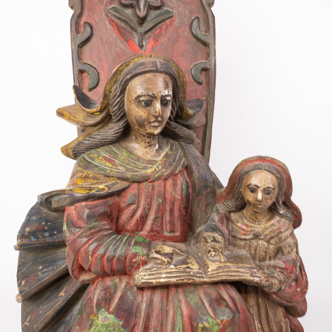 Hand Carved Wood Religious Statue