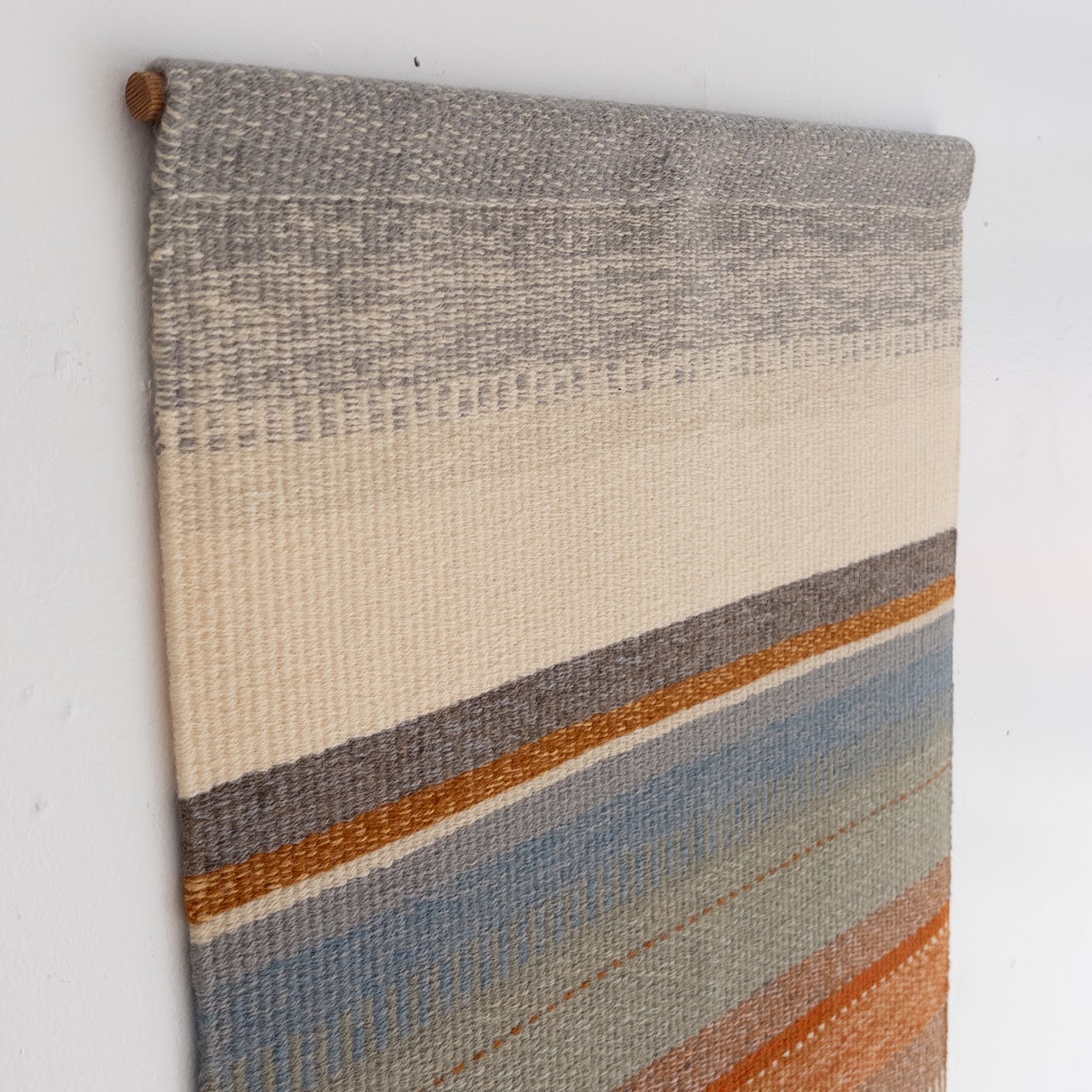 Norwegian Vintage Hand Woven Wool Wall Hanging