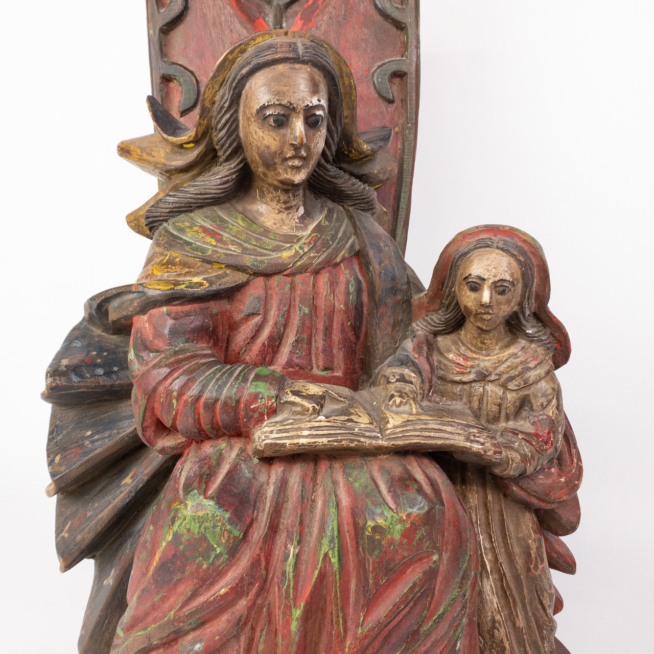 Hand Carved Wood Religious Statue