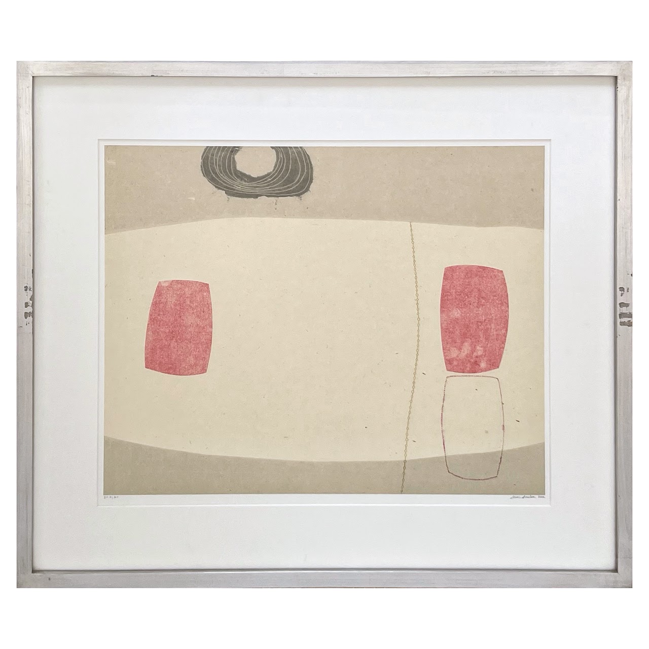 Sarah Smelser 'Bit By Bit' Signed Contemporary Abstract Monotype