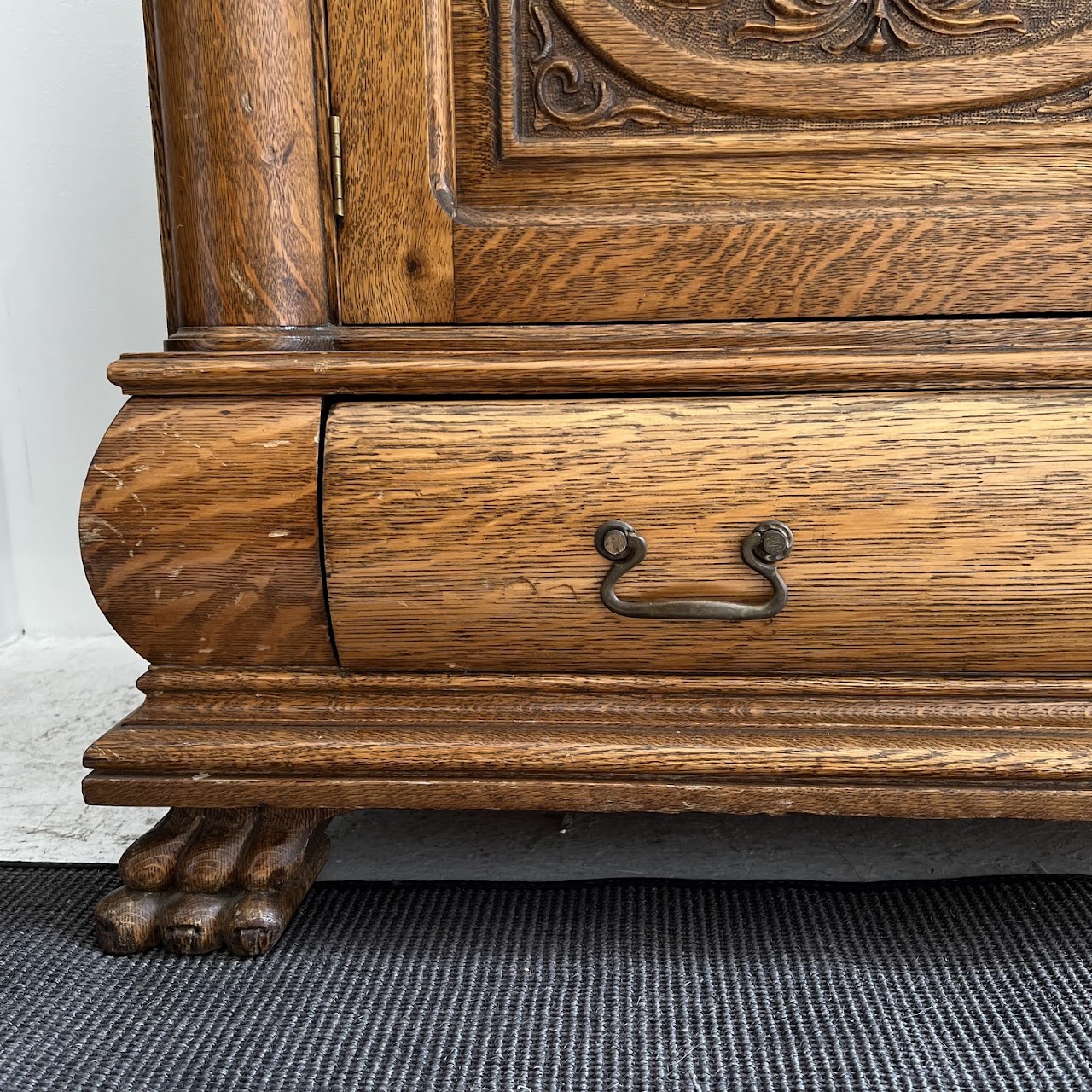 American Tiger Oak Antique Sideboard Server