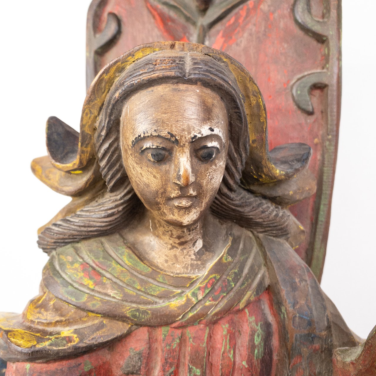 Hand Carved Wood Religious Statue