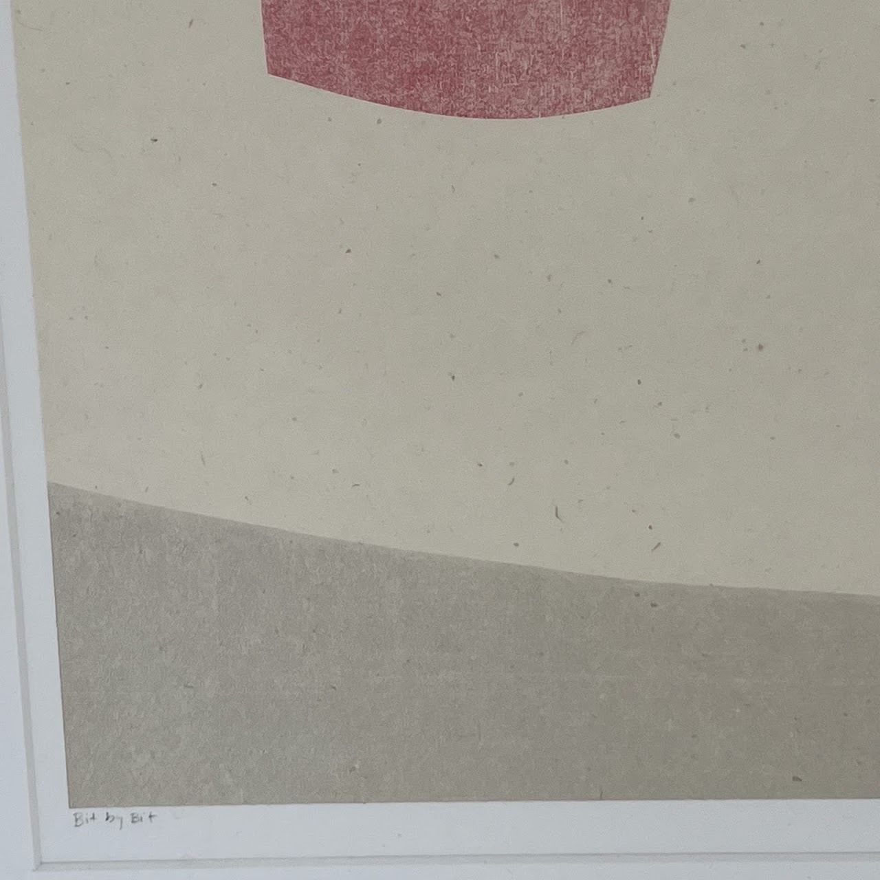 Sarah Smelser 'Bit By Bit' Signed Contemporary Abstract Monotype