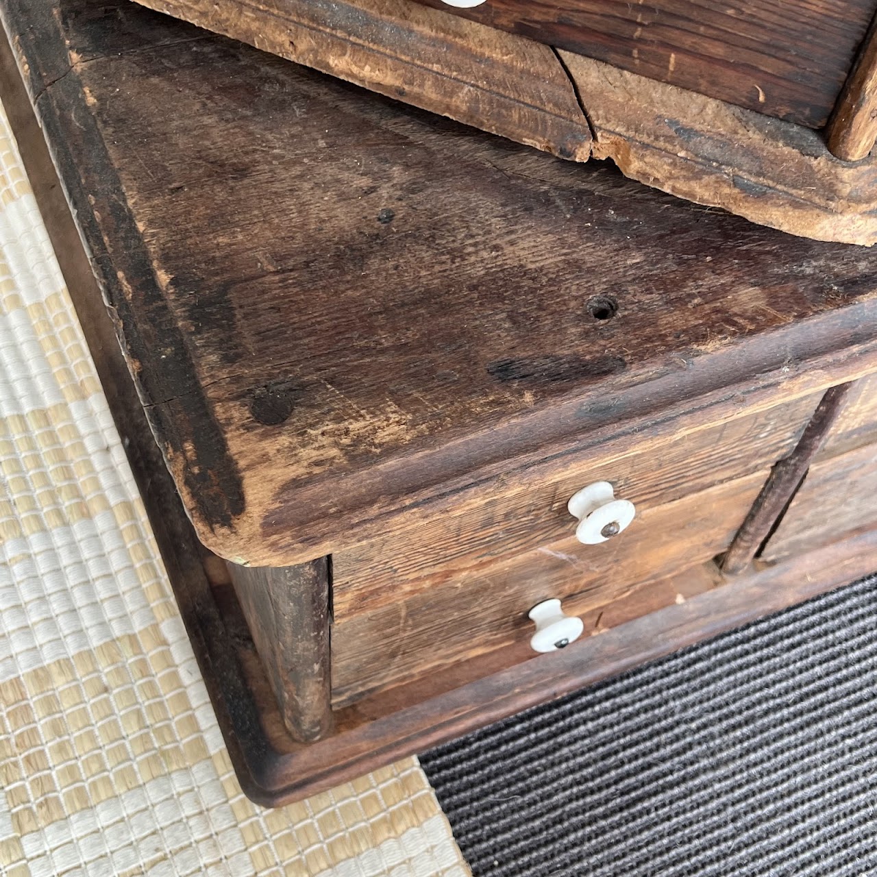 Late 19th C. American Pine 100-Drawer Storage Cabinet