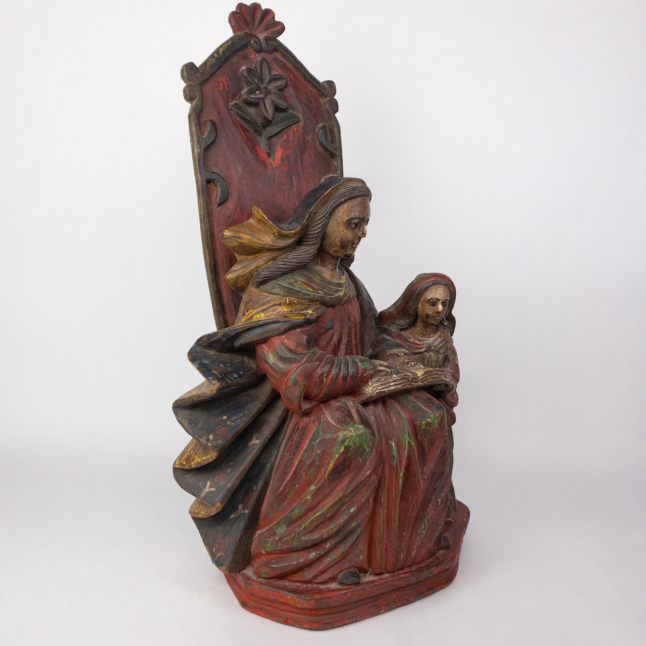 Hand Carved Wood Religious Statue