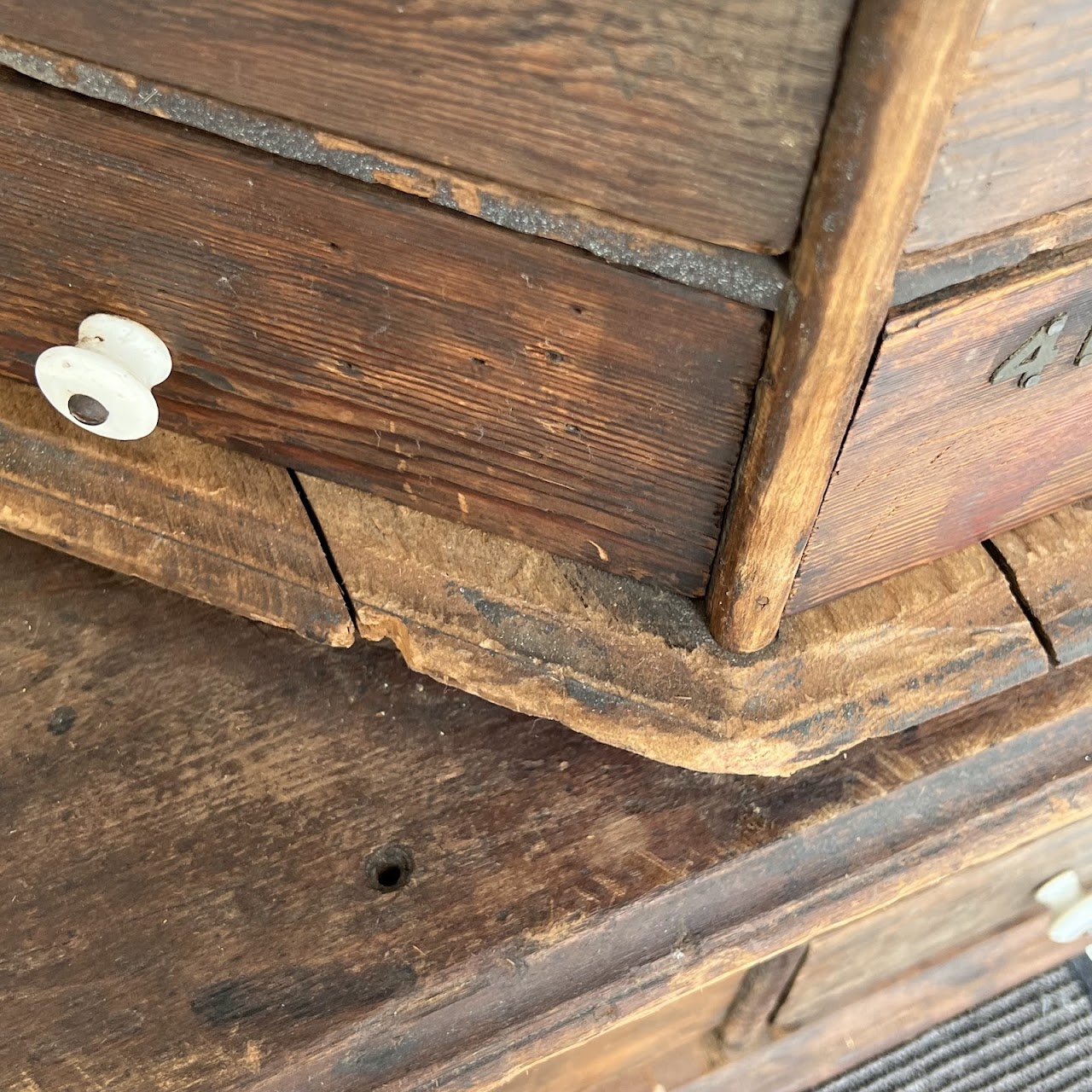 Late 19th C. American Pine 100-Drawer Storage Cabinet