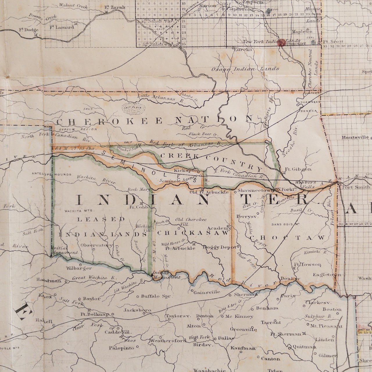 1866 Map of the United States and Territories, US General Land Office