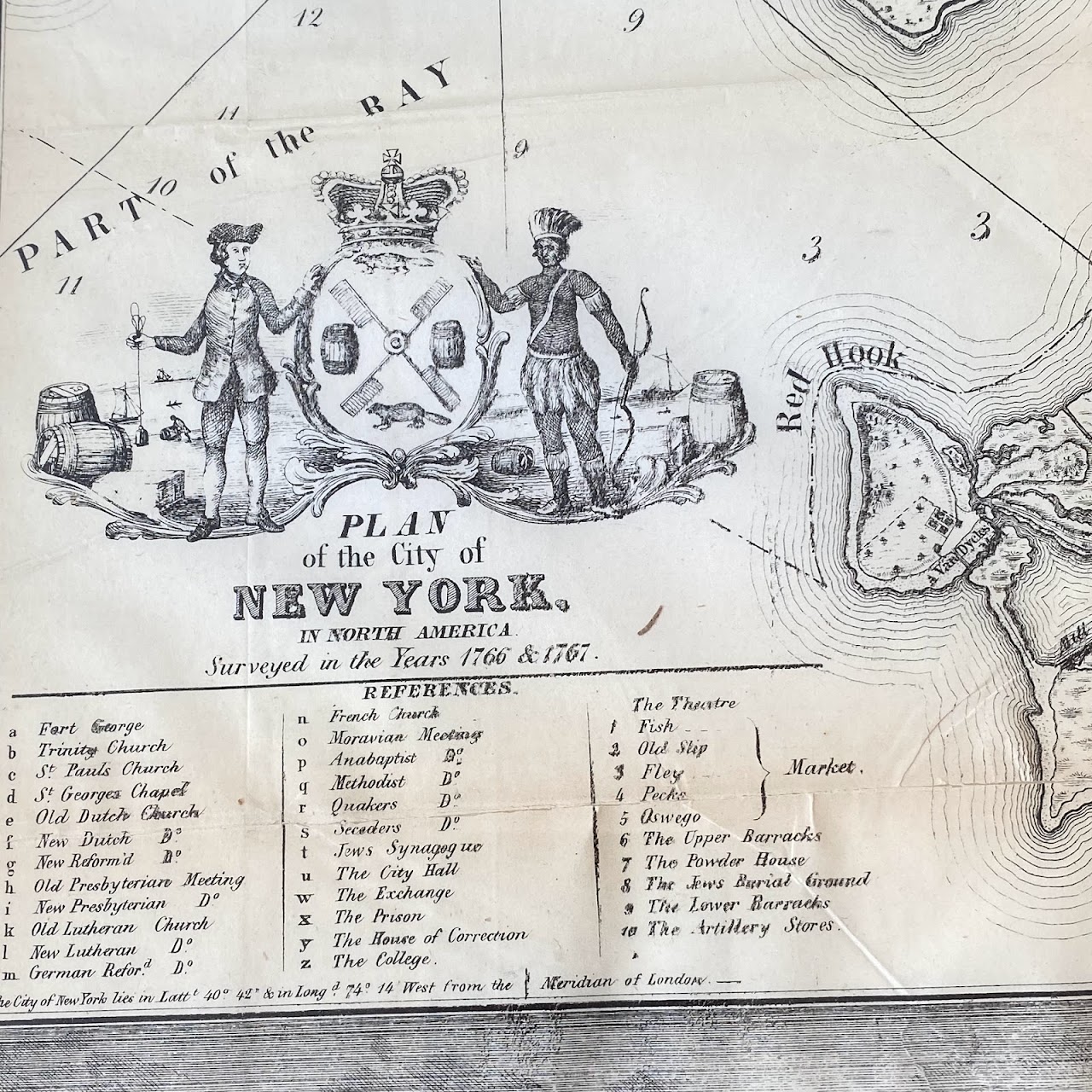 Plan of the City of New York Surveyed 1766-1767Map