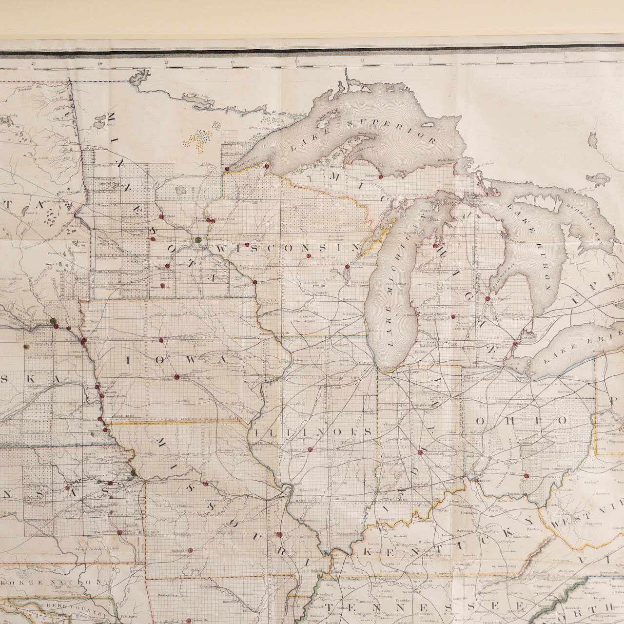 1866 Map of the United States and Territories, US General Land Office