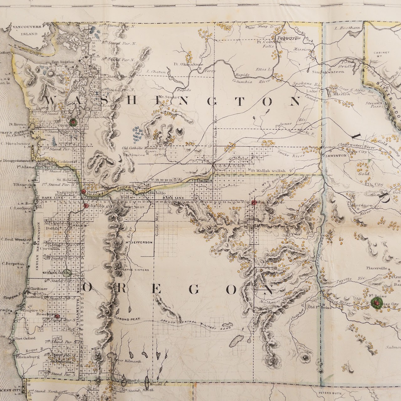 1866 Map of the United States and Territories, US General Land Office