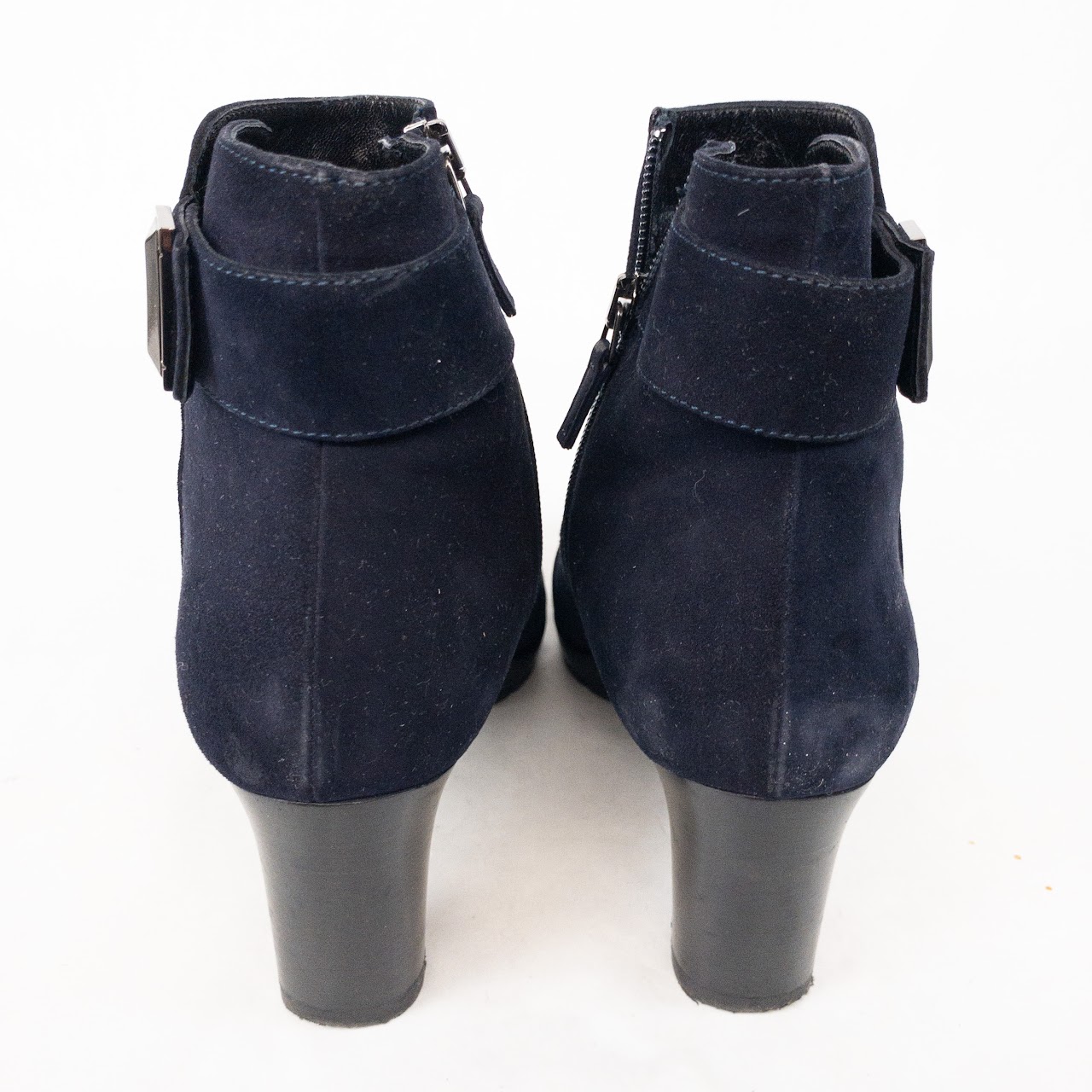 Aquatalia Dark Blue Seude Pointy Toe Ankle Boots