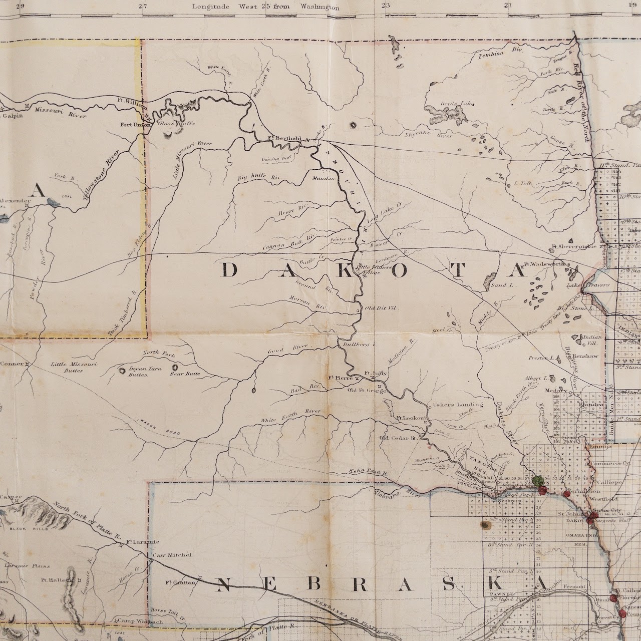 1866 Map of the United States and Territories, US General Land Office