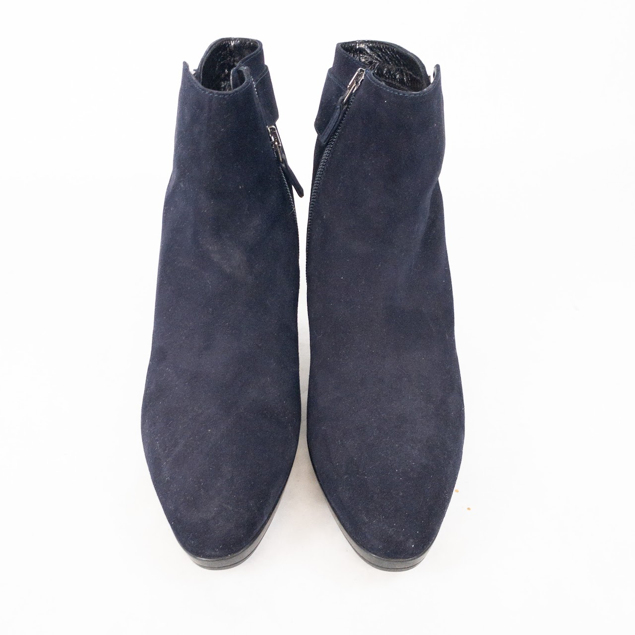 Aquatalia Dark Blue Seude Pointy Toe Ankle Boots