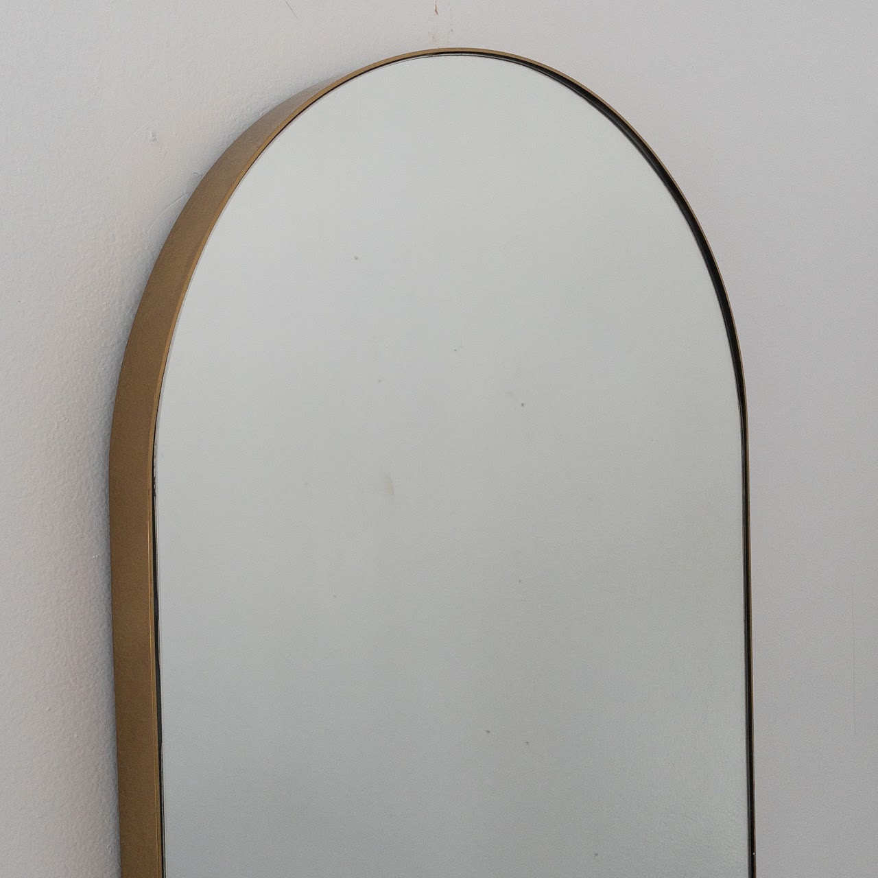 CB2 Caplet Oval Mirror with Shelf