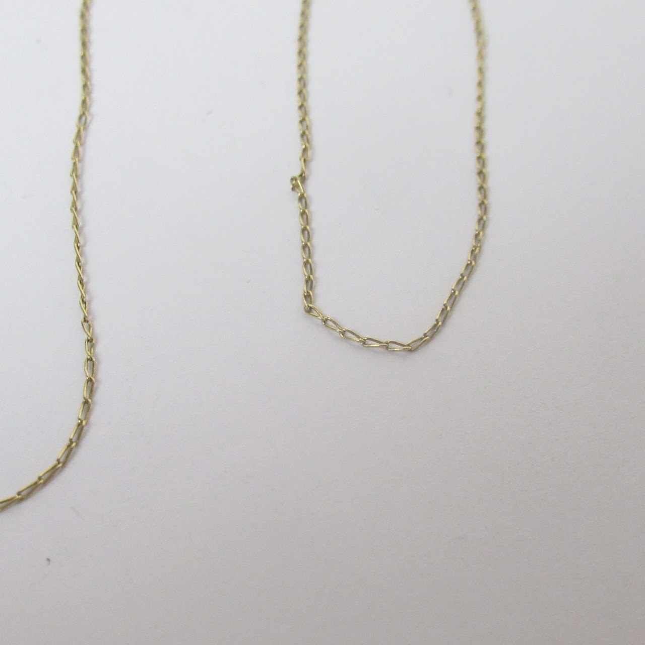 14K Gold Broken Chain Necklace