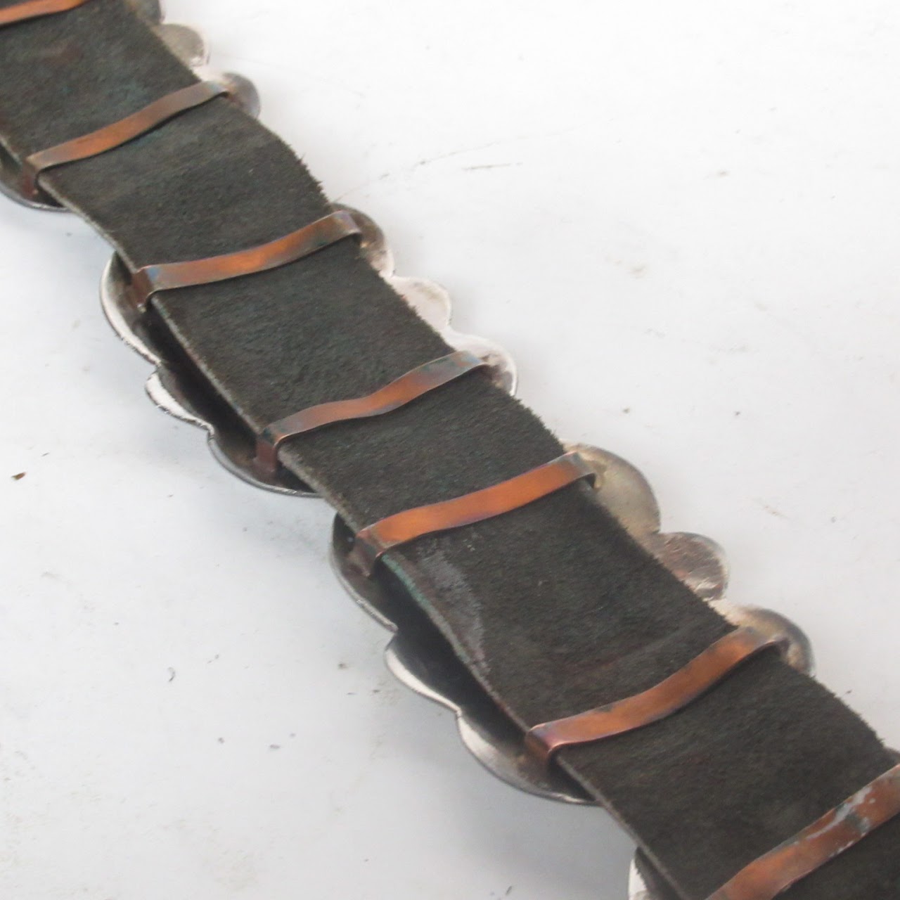 Sterling Silver & Leather Belt