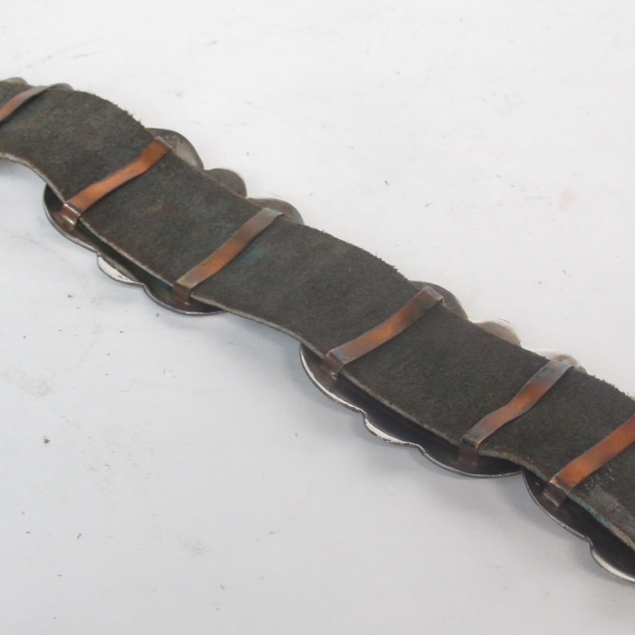 Sterling Silver & Leather Belt