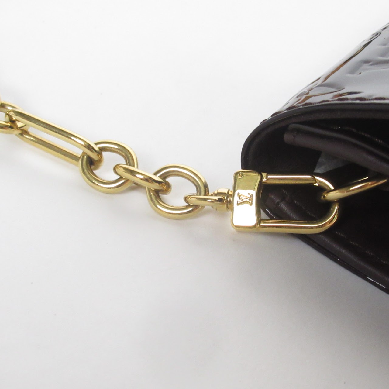 Louis Vuitton Shoulder Chain Louise Vernis GM Amarante in Leather