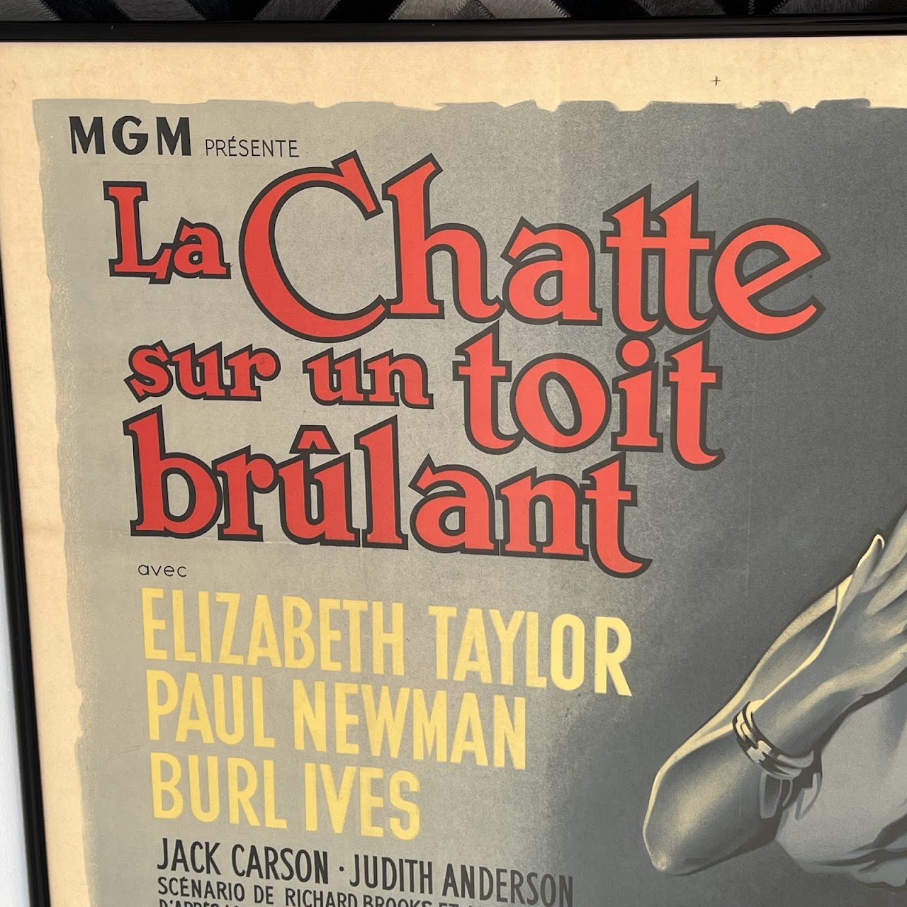 'Cat on a Hot Tin Roof' Original French Lithograph Movie Poster