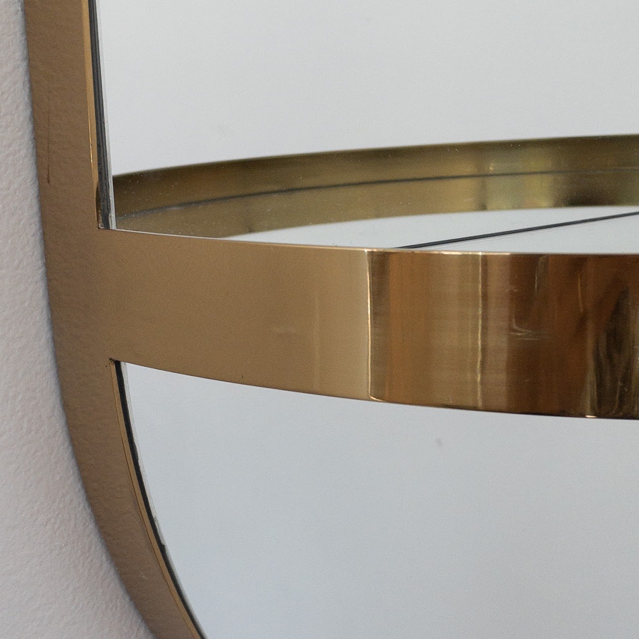 CB2 Caplet Oval Mirror with Shelf