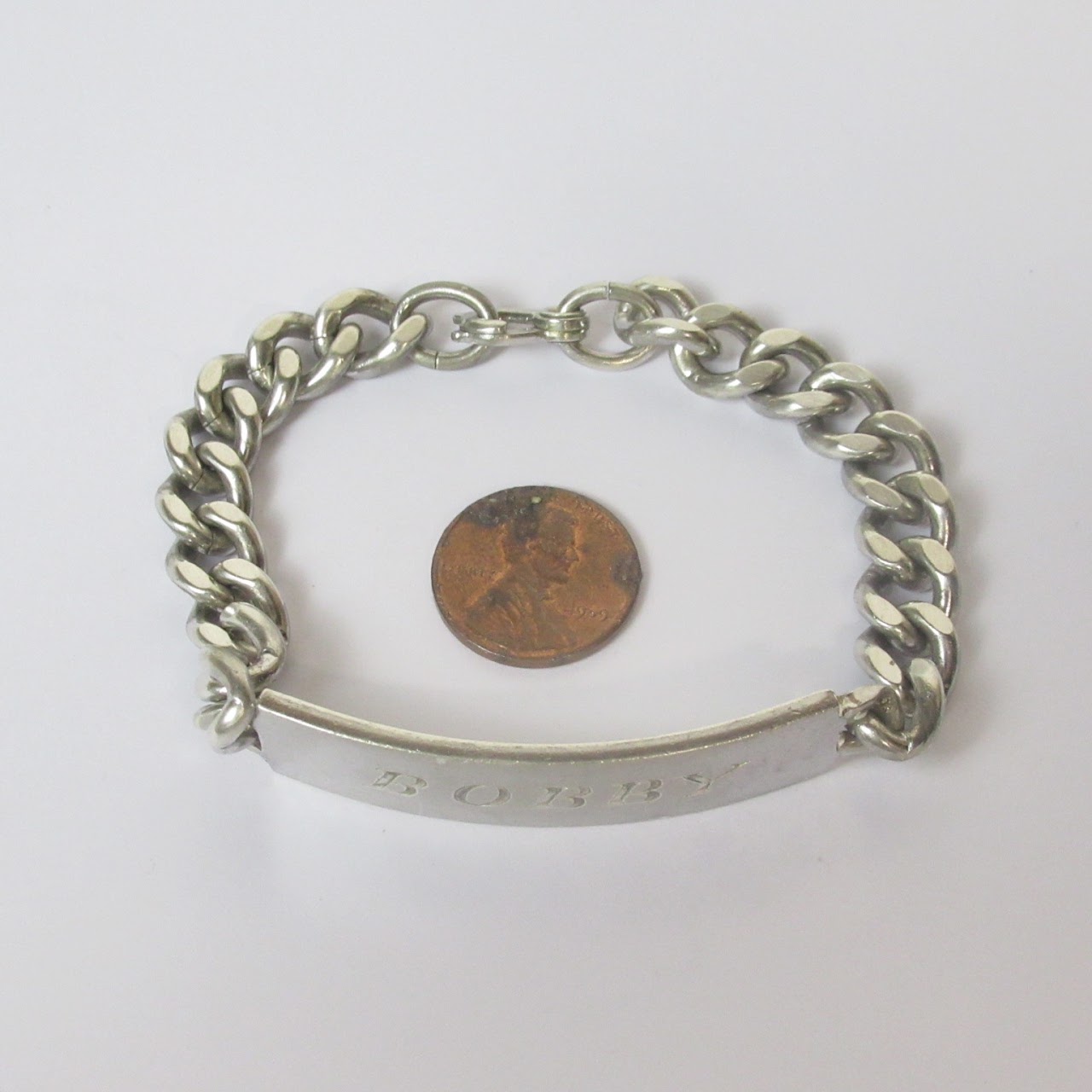 Sterling Silver ID Bracelet Large