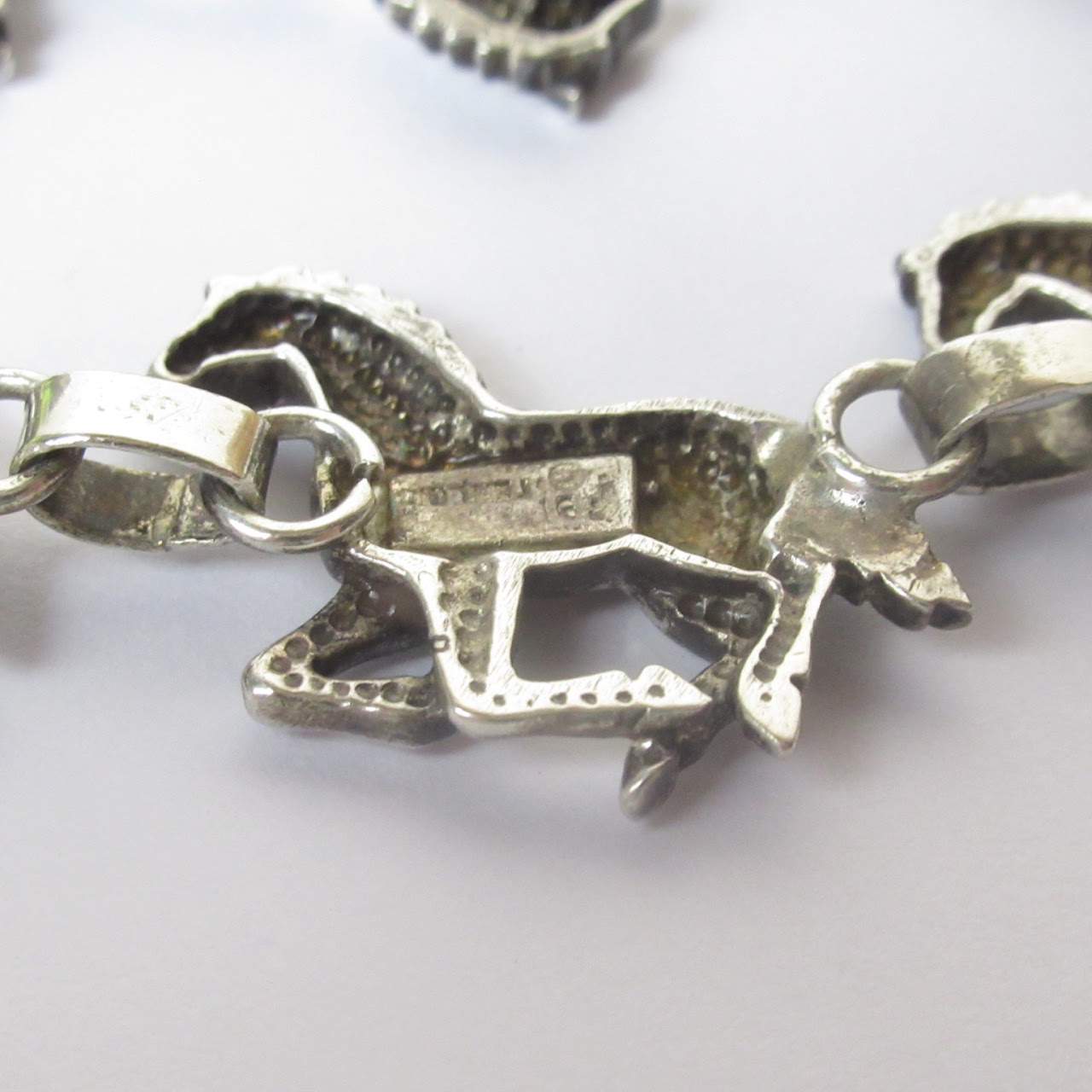 Sterling Silver Horse Link Bracelet