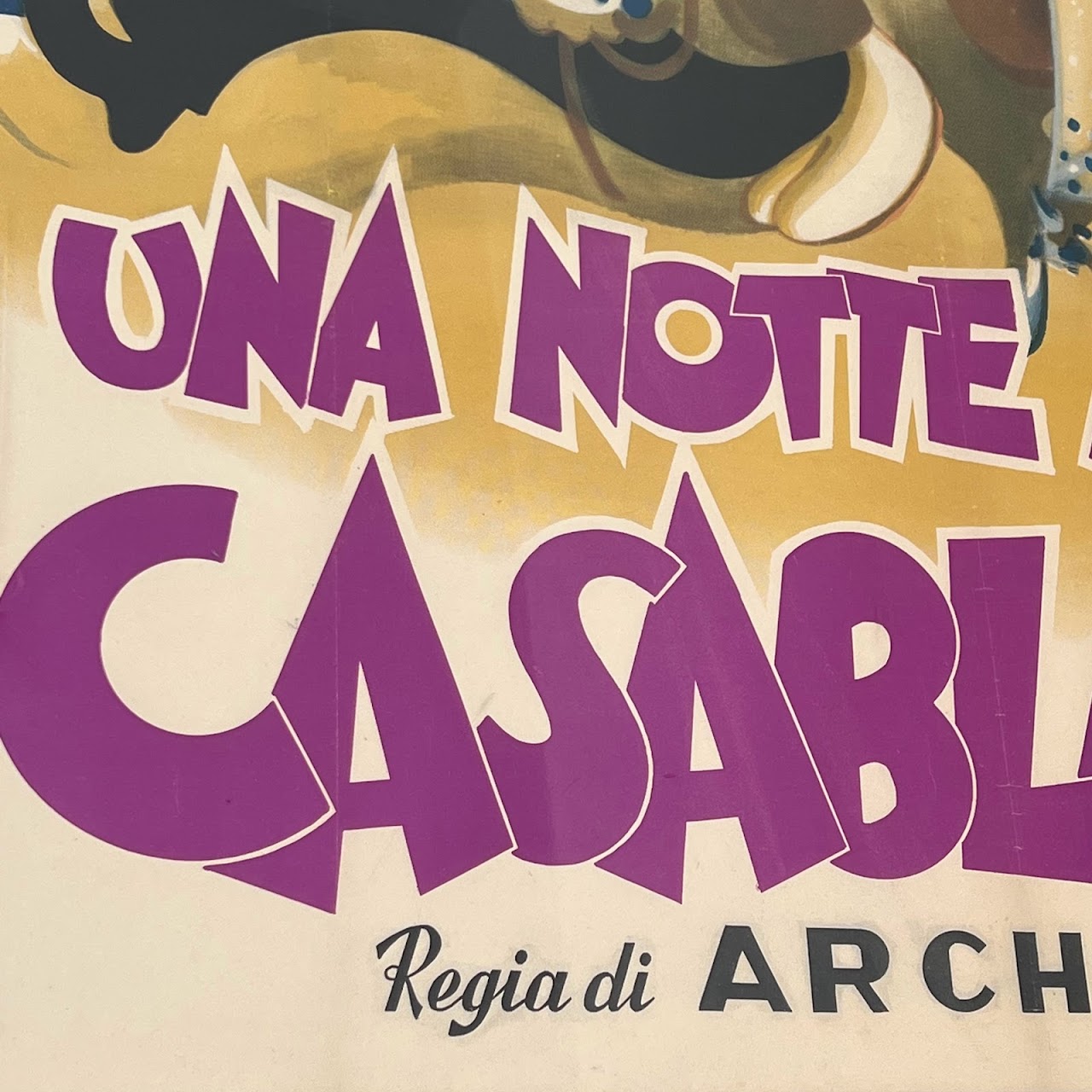 The Marx Brothers 'A Night in Casablanca' Original Italian Movie Poster