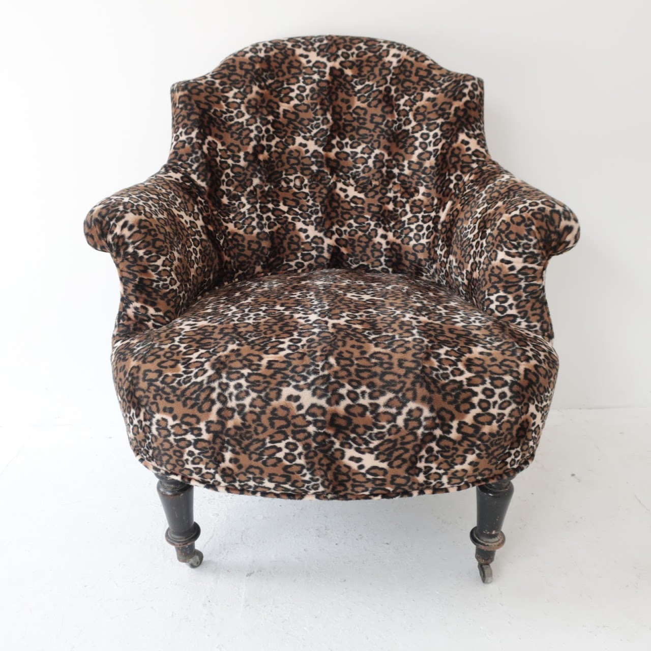 Vintage Tufted Leopard Chair