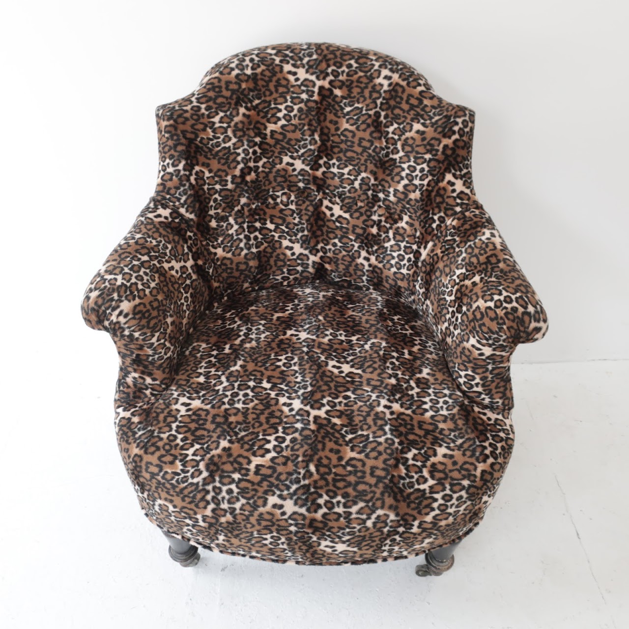 Vintage Tufted Leopard Chair