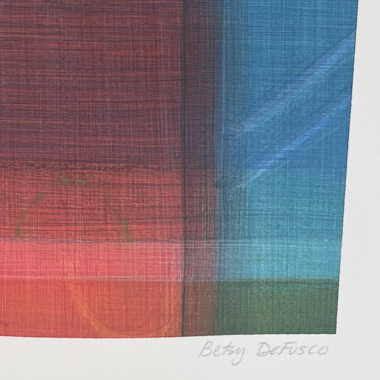 Betsy DeFusco 'Blue Streak' Signed Lithograph