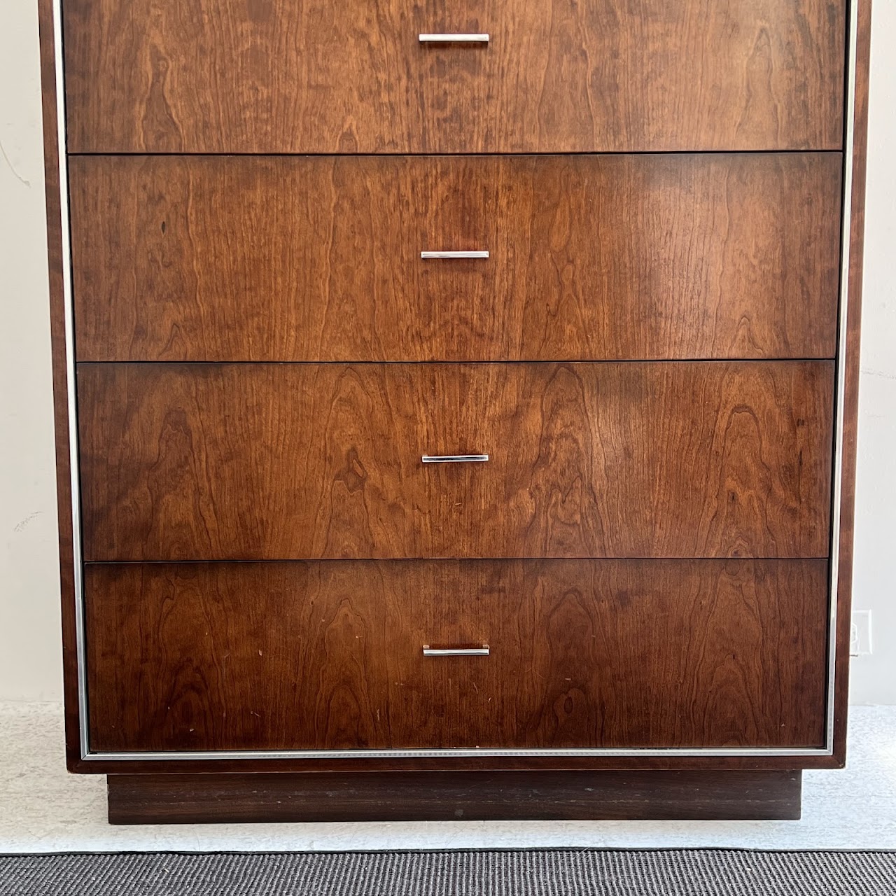 John Stuart Mid-Century Modern Walnut Seven-Drawer Highboy Dresser