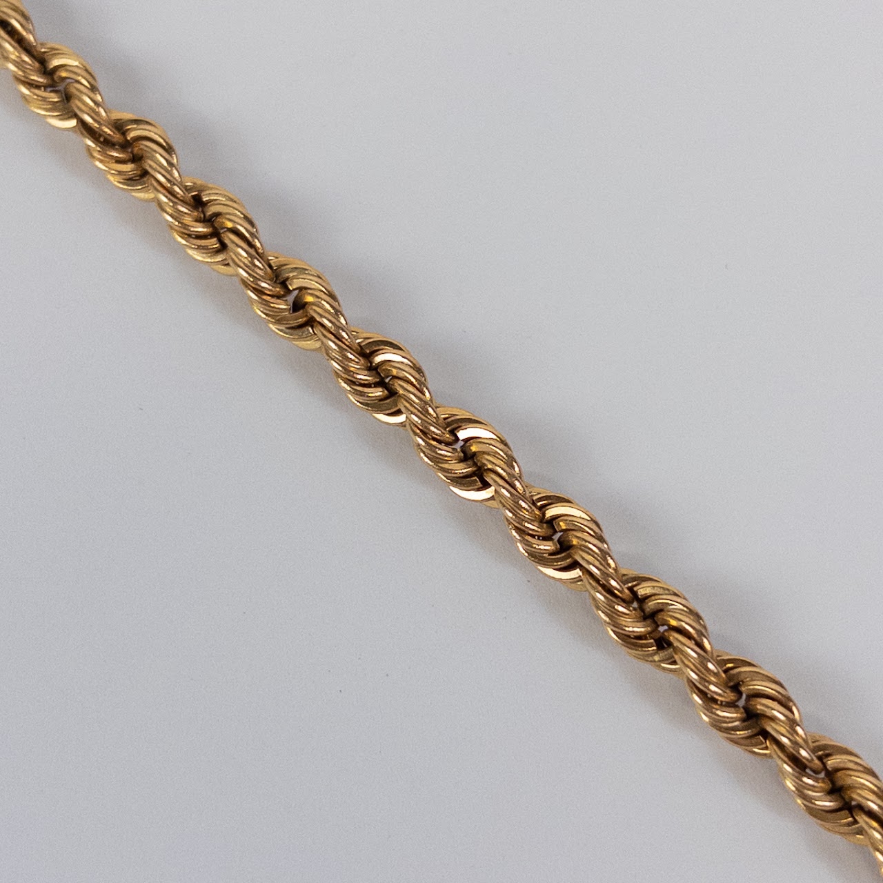 14K Gold Rope Chain Bracelet