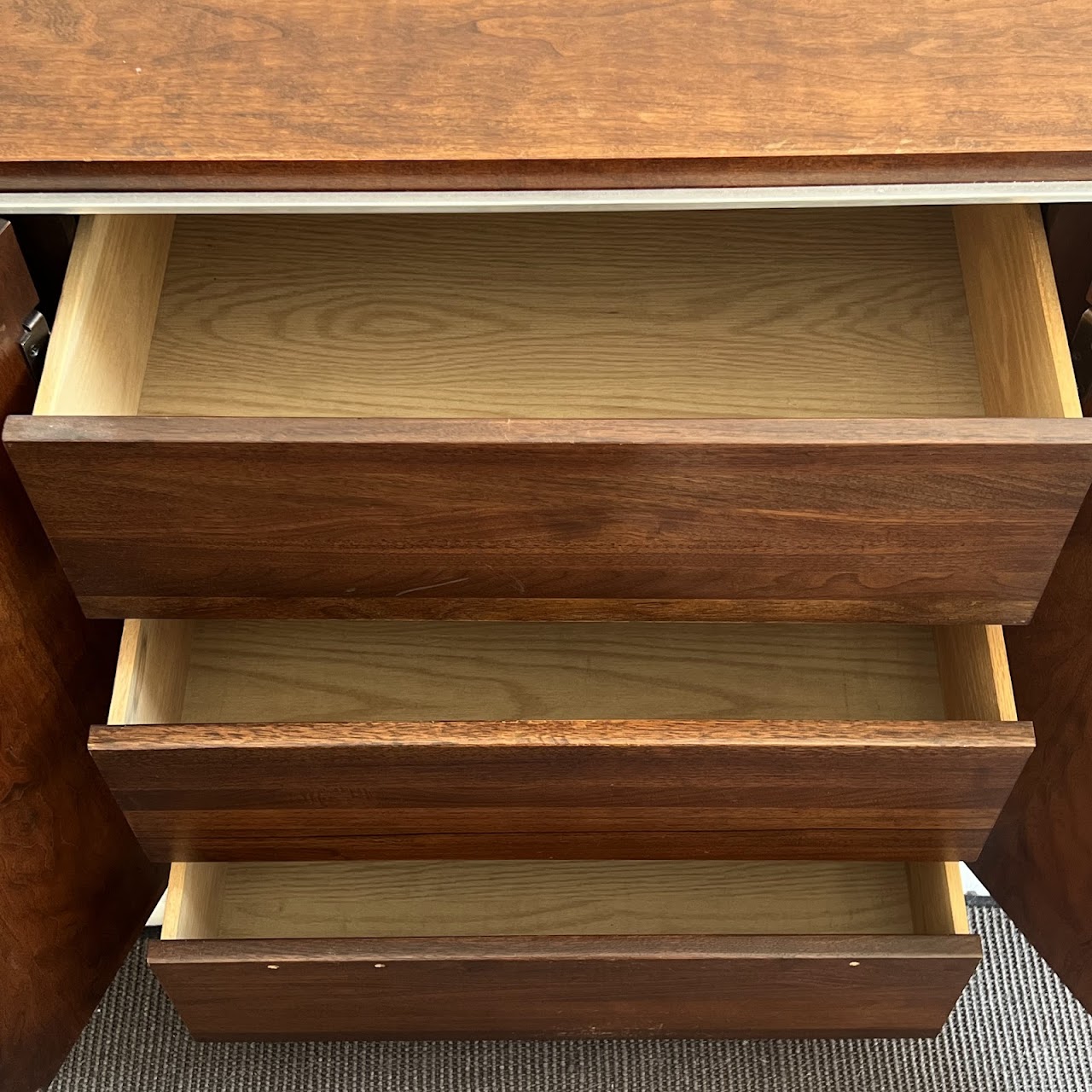 John Stuart Mid-Century Modern Walnut Eleven-Drawer Dresser