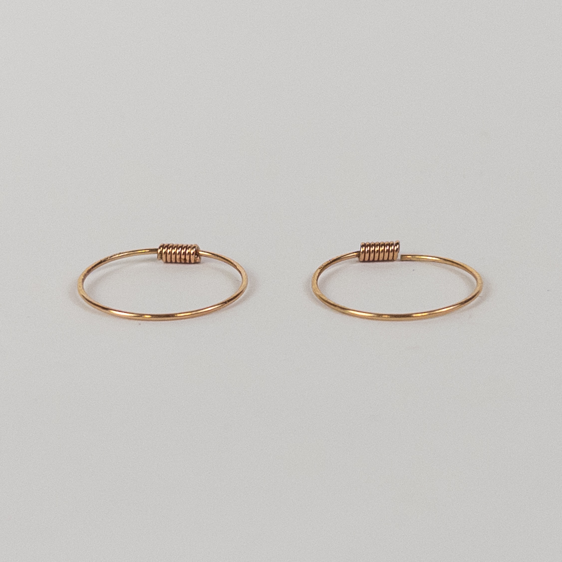 14K Gold Dainty Endless Hoop Earrings