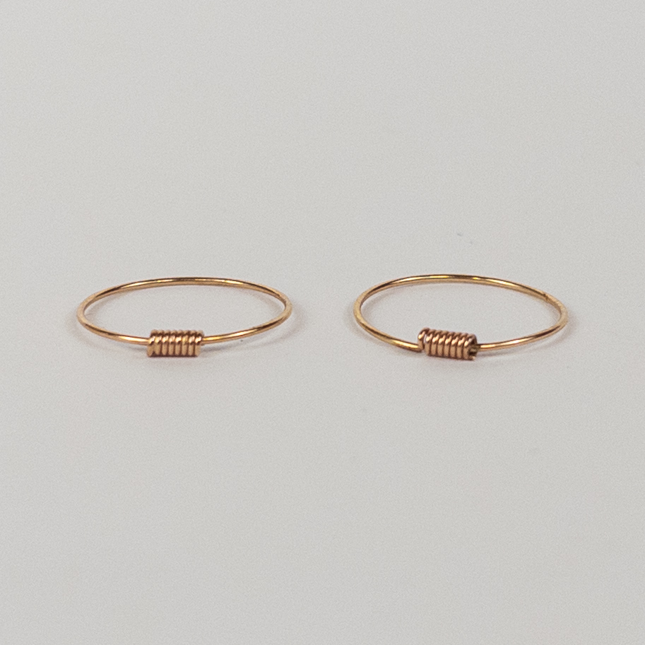 14K Gold Dainty Endless Hoop Earrings