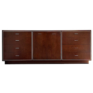 John Stuart Mid-Century Modern Walnut Eleven-Drawer Dresser