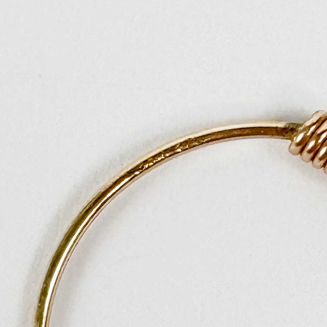 14K Gold Dainty Endless Hoop Earrings