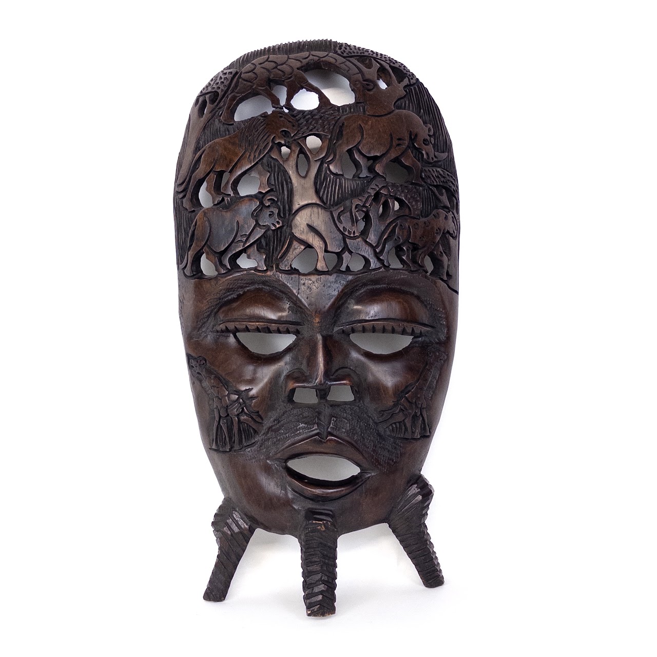 Kenyan Ebony Wood Masai Mask