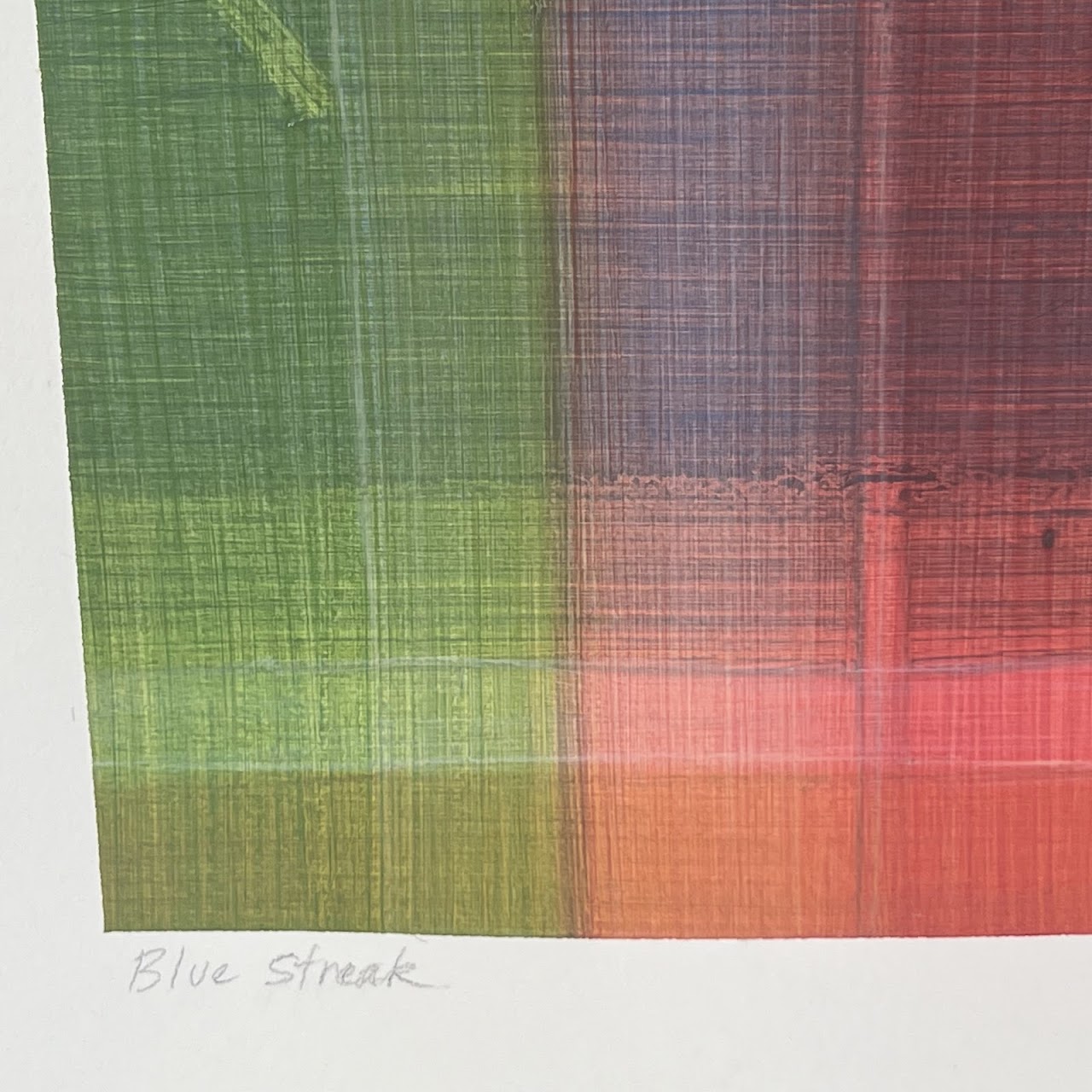 Betsy DeFusco 'Blue Streak' Signed Lithograph