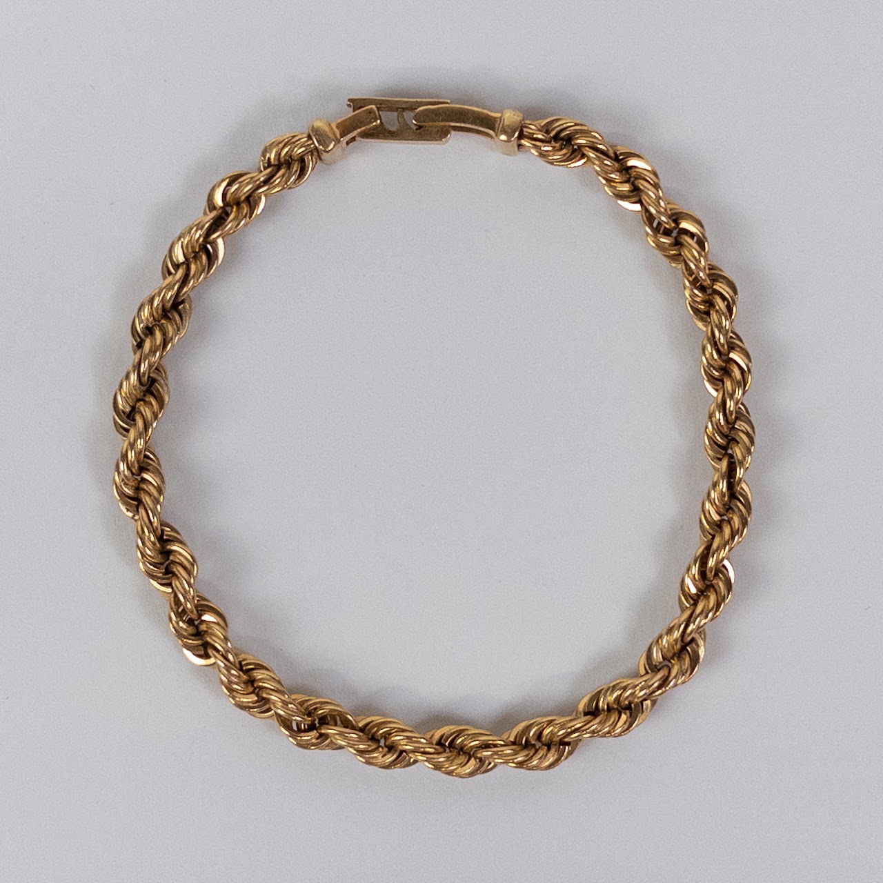 14K Gold Rope Chain Bracelet