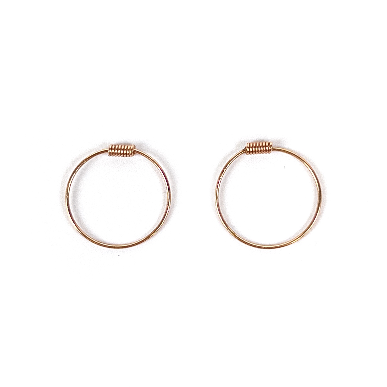 14K Gold Dainty Endless Hoop Earrings