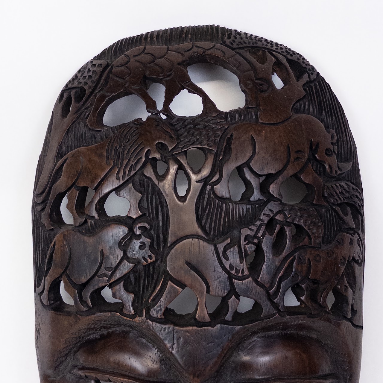 Kenyan Ebony Wood Masai Mask