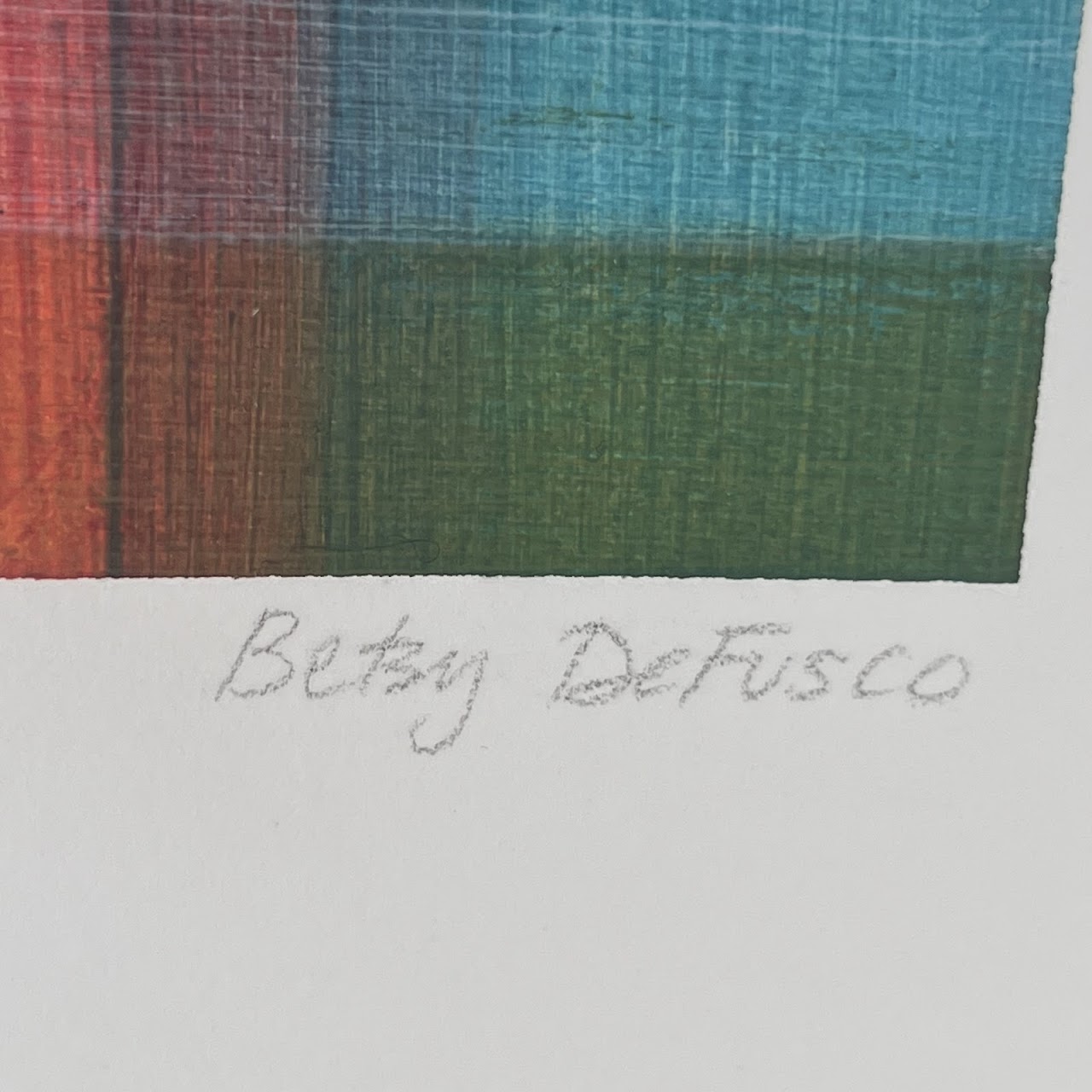 Betsy DeFusco 'Blue Streak' Signed Lithograph