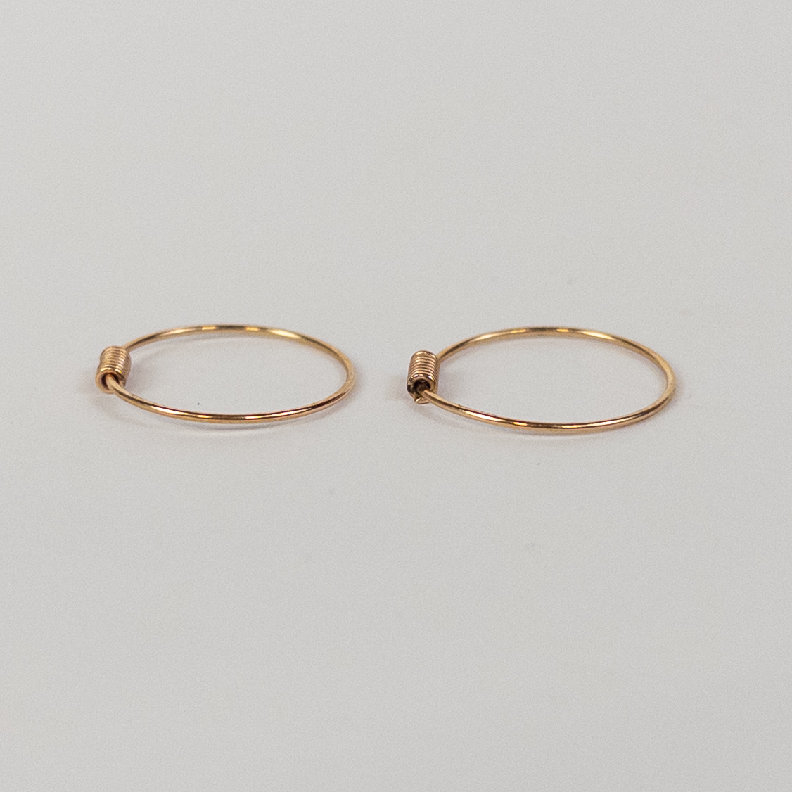 14K Gold Dainty Endless Hoop Earrings